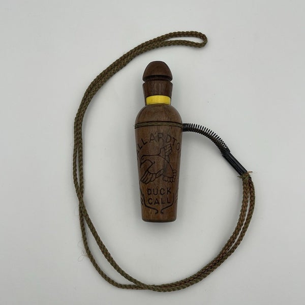 Vintage Mallardtone M-5 Duck Call Wood Yellow Reed Stopper W/ Lanyard