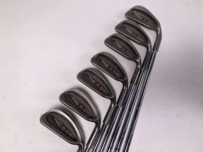 Ping Eye 2 Iron Set 3-PW Orange Dot Karsten ZZ-Lite Stiff Steel RH-No 7 Iron