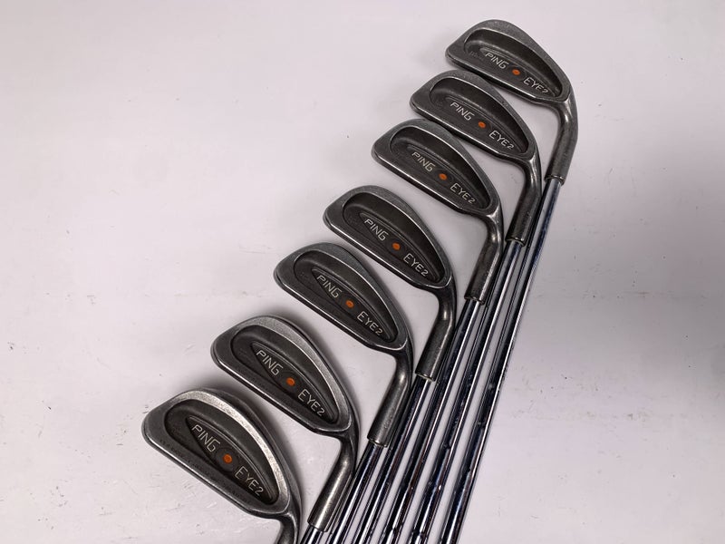 Ping Eye 2 Iron Set 3-PW Orange Dot Karsten ZZ-Lite Stiff Steel RH-No 7 Iron