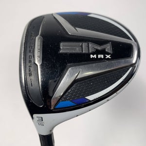 TaylorMade SIM MAX 3 Fairway Wood 15* Fujikura Ventus Blue 6S Stiff LH