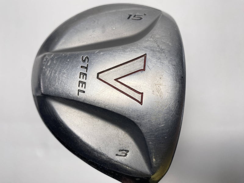 TaylorMade V Steel 3 Fairway Wood 15* MAS2 Stiff Graphite Mens RH Midsize Grip