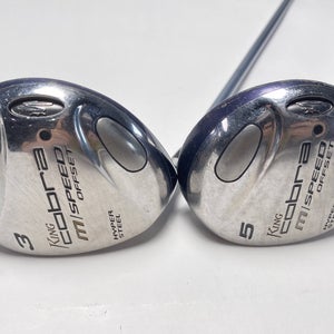 Cobra M Speed Offset 3 & 5 Fairway Wood Set 15* 18* Bassara M Speed Ladies LH