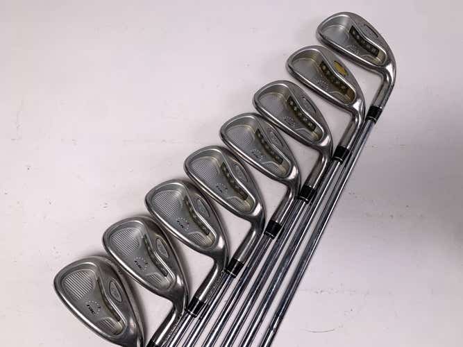 TaylorMade Rac OS 2005 Iron Set 3-PW T-Step Ultralite Stiff Steel Mens RH