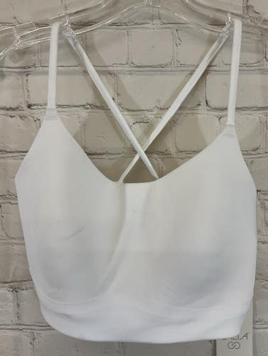 Calia WAX17372 Women's RESTORE STRAPPY BACK Bra Pure White Small
