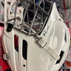 S/M Cascade CPV-R lacrosse lax player (Used) White Helmet adult