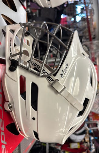S/M Cascade CPV-R lacrosse lax player (Used) White Helmet adult