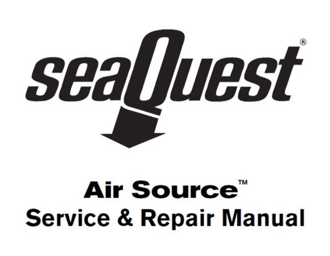 SeaQuest Air Source Service & Repair Manual Printed 22 Page Scuba Dive Aqua Lung