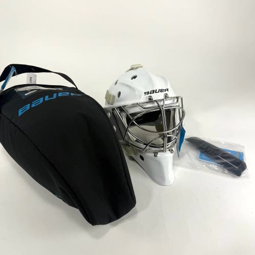 New White Bauer 960 Goalie Helmet | Senior Medium | B607