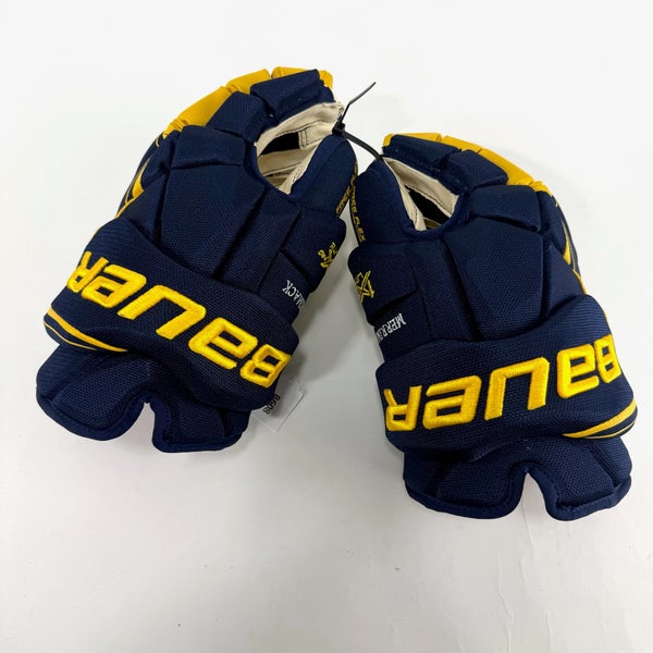 New Navy and Yellow Bauer Vapor 1x Pro Lite Gloves | 15" | B608