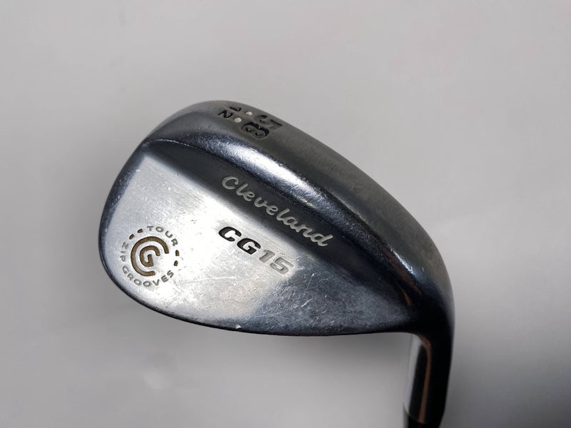 Cleveland CG15 Satin Chrome Lob Wedge LW 58* 12 Bounce Black Wedge Steel Mens RH