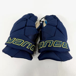 New Navy and Yellow Bauer Vapor Hyperlite Gloves | 14" | B577