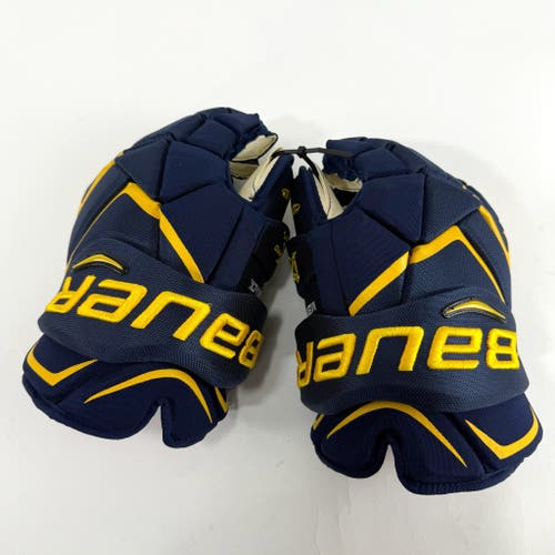 New Navy and Yellow Bauer Vapor 1x Pro Gloves | 15" | B578