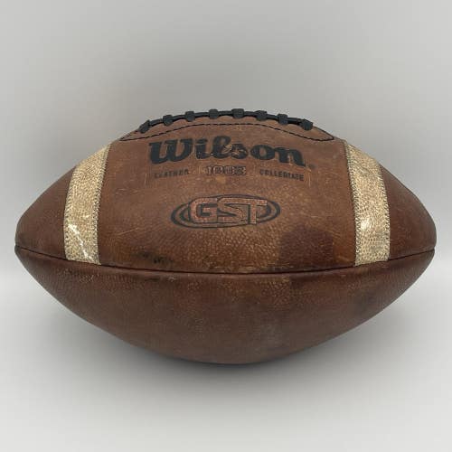 Wilson GST F1003 NCAA NFHS Collegiate Leather Football Made in USA WTF1003