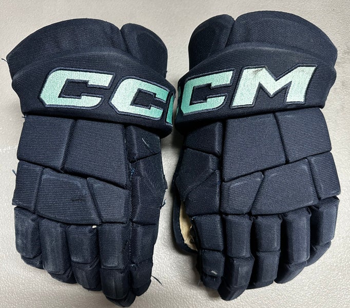CCM JetSpeed FT1 Pro Stock Hockey Gloves 14" Navy Blue KRAKEN 20561