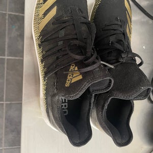 Black Men's Size M 13.5 (W 14.5) Adult Adidas Low Top Adizero Metal (New)