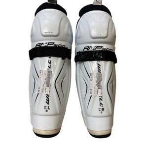 Used WinnWell AMP 500 Intermediate Shin Guards White 11" 11706-S000358568