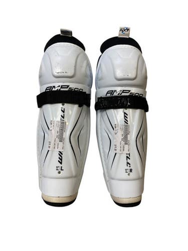 Used WinnWell AMP 500 Intermediate Shin Guards White 11" 11706-S000358568