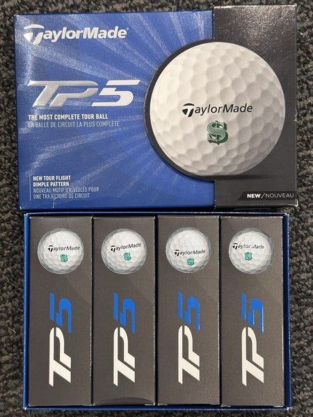 New in Box TaylorMade TP5 Pix Dollar Money Golf Balls - White - 1 Dozen