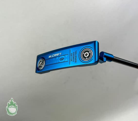 Used RH Mizuno M Craft OMOI 02 Blue Ion Forged 35" Putter Steel Golf Club