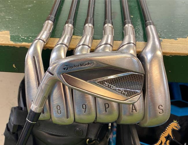 Used LH TaylorMade Stealth Iron Set 6-PW-GW-SW Fujikura Ventus 60g Graphite