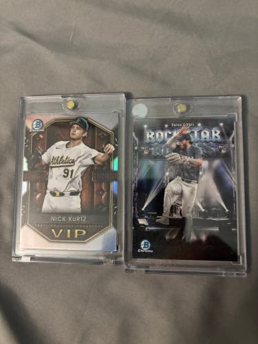 Nick Kurts vip refractor and Dylan Crews rockstar rookies