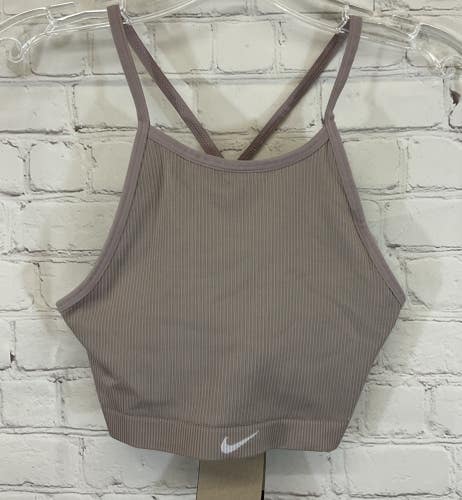 Nike DV9966-272 Women's DRI-FIT Light Support Training Bra Mauve Medium