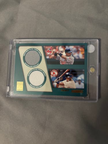 Manny Ramirez Topps dual jersey patch, indians and red sox
