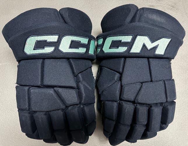 CCM JetSpeed FT1 Pro Stock Hockey Gloves 13" Navy Blue KRAKEN 90672
