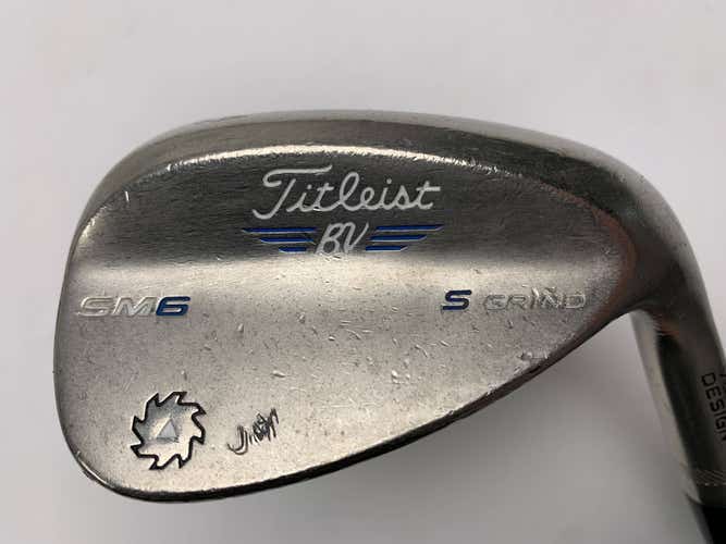 Titleist Vokey SM6 Steel Grey Wedge 54* 10 Bounce S-Grind Wedge Steel Mens RH