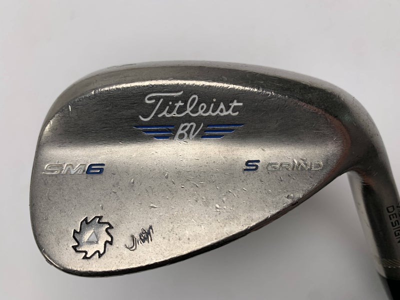 Titleist Vokey SM6 Steel Grey Wedge 54* 10 Bounce S-Grind Wedge Steel Mens RH