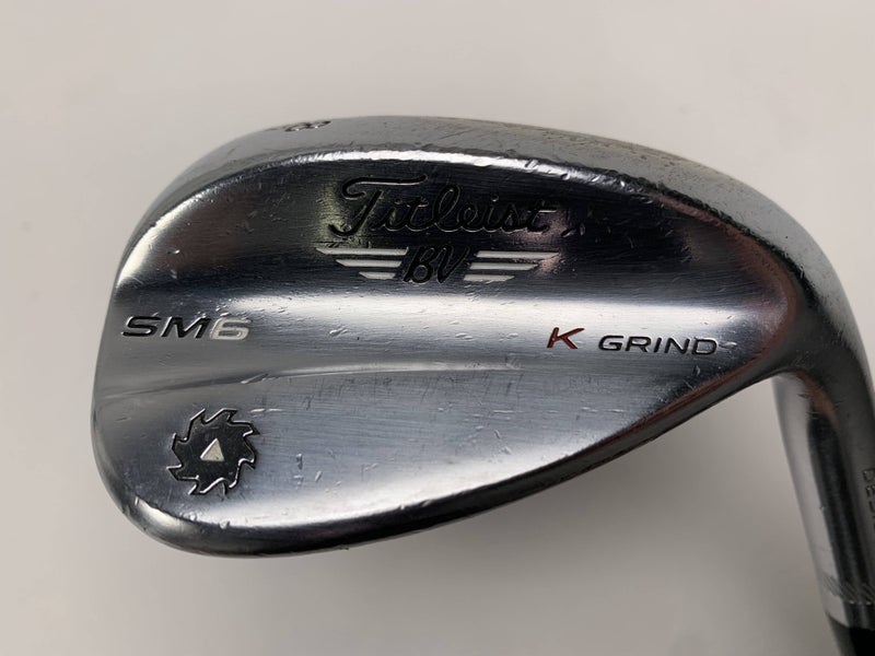 Titleist Vokey SM6 Tour Chrome Wedge 58* 12 Bounce K-Grind Wedge Steel Mens RH