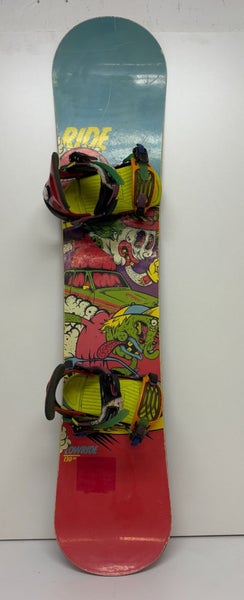 RIDE Lowride 130cm Twin-Tip All-Mountain Kids Snowboard RIDE Phenom Bindings