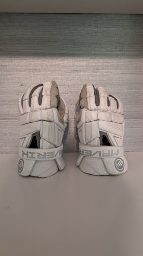 White Maverik M6 Lacrosse Gloves 13" (Used)