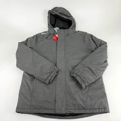 New Grey CCM Heathered Team Winter Jacket | Senior Large | #191520307806