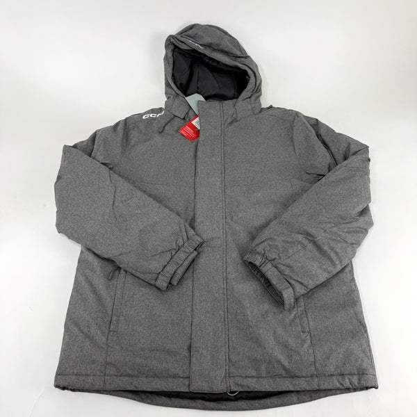 New Grey CCM Heathered Team Winter Jacket | Senior Large  | #191520307806