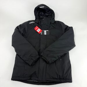 New Black CCM Team Winter Jacket | Senior Small | #191520297206