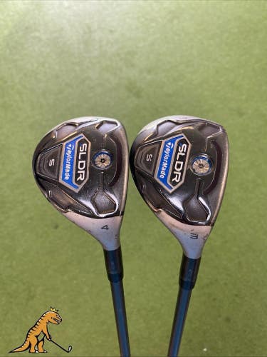 Used TaylorMade SLDR S Hybrid Set 3H, 4H Fujikura Graphite Stiff Flex