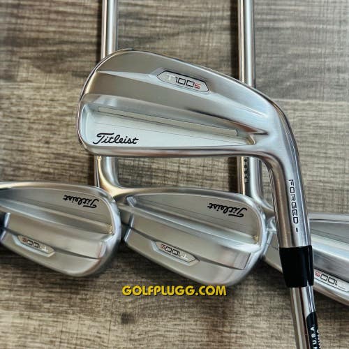+1 Titleist T100S 2021 Iron Set 5-GW / AMT Black, Stiff Flex (311)