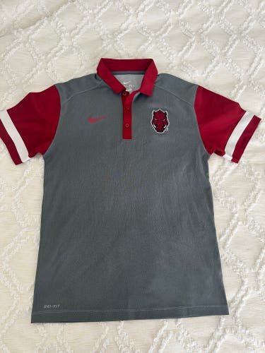 Arkansas Razorbacks Nike Dri Fit Performance Polo - Mens Small