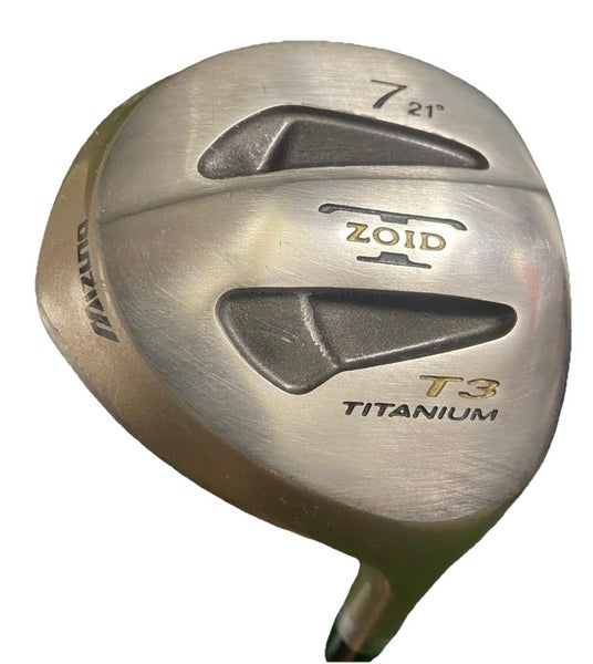 Mizuno T3 TZoid Titanium 7 Wood 21* Turbo Gold Ladies Graphite 40.5" RH New Grip