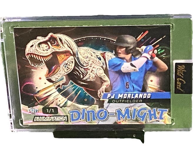 PJ Morlando PRC 1/1 2024 Wild Card Dino-Might T-Rex Refractor Marlins #DMTRX2-PM