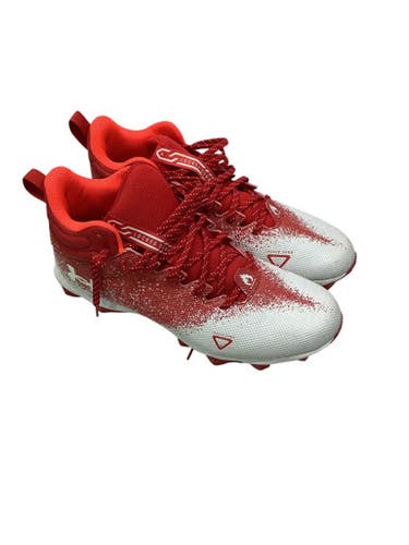 Used Under Armour LOCKED DOWN Adult FB Cleats Red Senior 11.5 11347-S000251570