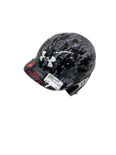 Used Under Armour BLACK AND GREY CAMO HELMET Batting Helmet No Mask Black One Size 11347-S000251545