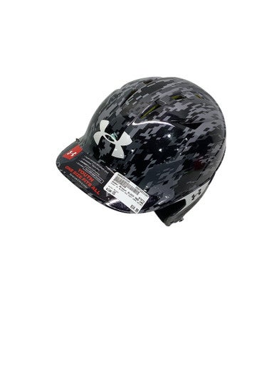 Used Under Armour BLACK AND GREY CAMO HELMET Batting Helmet No Mask Black One Size 11347-S000251545