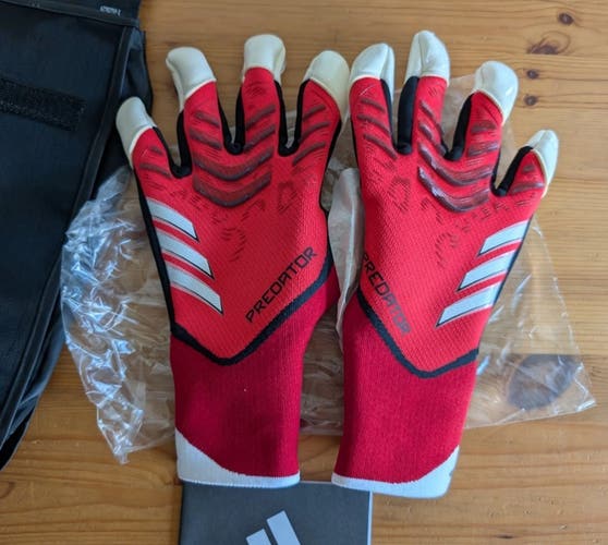 Adidas Predator GL Pro Promo Goalkeeper Gloves Size 11 Hybrid Cut Red JH3814 New