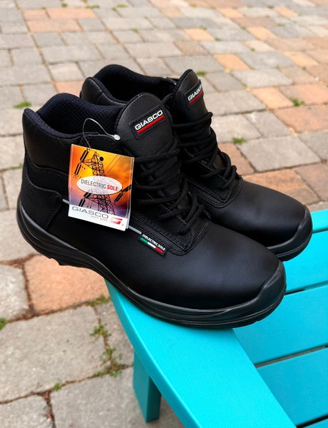 MENS GIASCO EDISON DIELECTRIC SAFETY WORK BOOTS - MADE IN ITALY US SIZE 9 (NEW)
