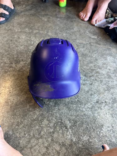 Purple baseball helmet