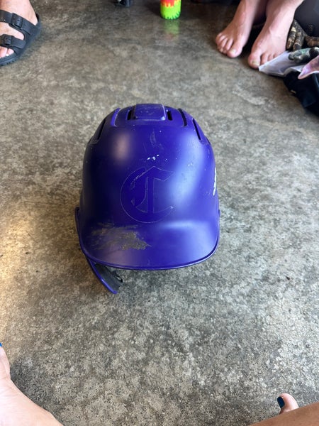 Purple baseball helmet