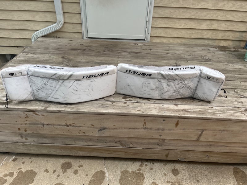 Senior Small Bauer S27 Goalie Leg Pads (Used)