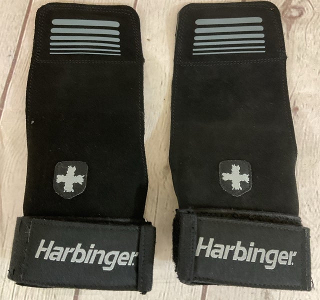 Harbinger Medium Lifting Grips BioForm Padding Heavy Duty NeoTeck Material Black